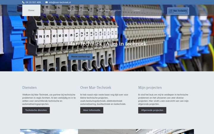 Screenshot of mar-techniek.nl