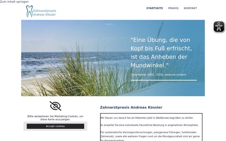 Screenshot of mar-zahn-arzt.de