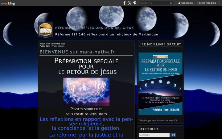 Screenshot of mara-natha.fr
