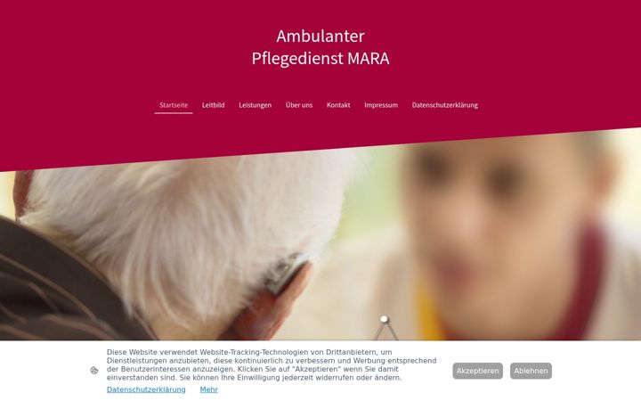 Screenshot of mara-pflege.de