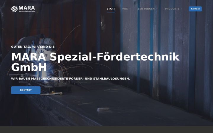 Skærmbillede af mara-tech.de