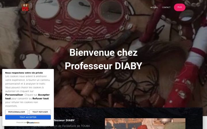 Screenshot of marabout-diaby.fr