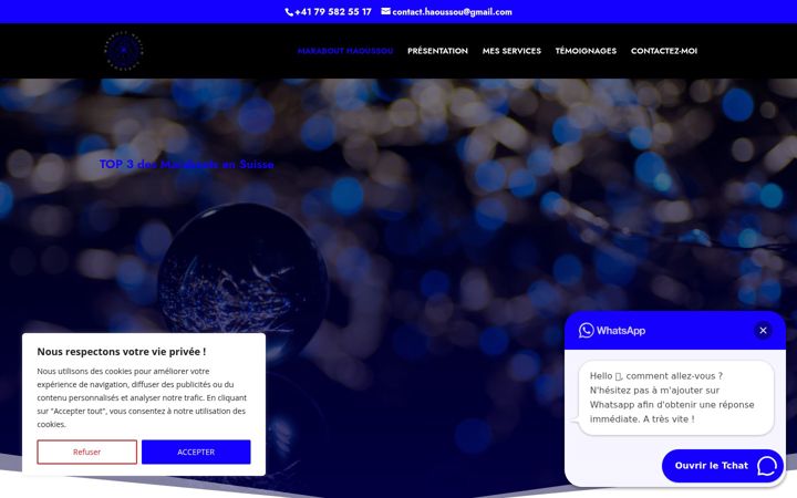 Screenshot of marabout-haoussou.ch