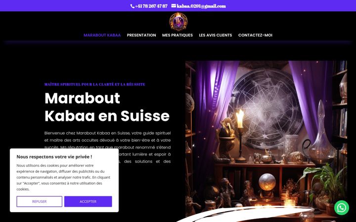Screenshot of maraboutkabaa.ch
