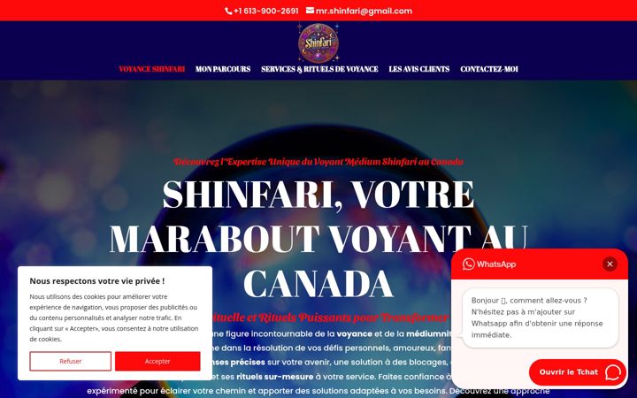 Screenshot of maraboutvoyant-shinfari.com