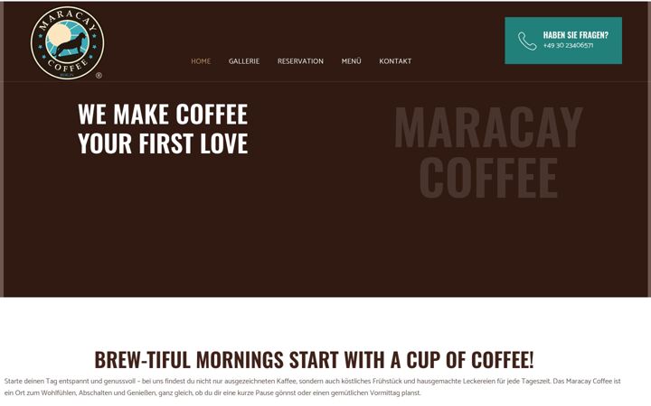 Screenshot of maracaycoffee.de