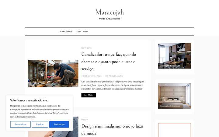 Screenshot of maracujah.net