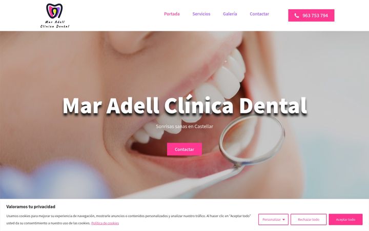 Screenshot of maradellclinicadental.com