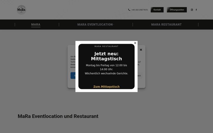 Screenshot of maraeventlocation.de