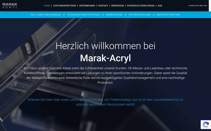 Screenshot of marak-acryl.de