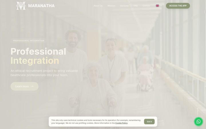 Screenshot of marana-tha.it