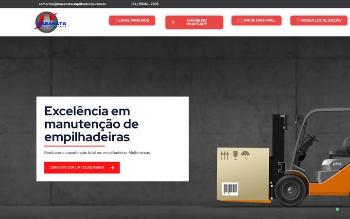 Screenshot of maranataempilhadeiras.com.br
