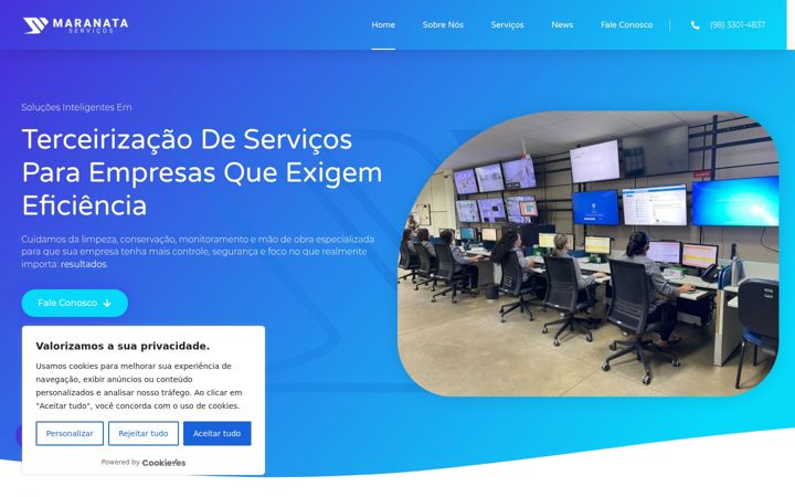 Screenshot of maranataservicos.com.br