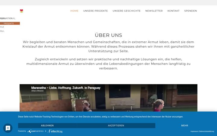Screenshot of maranatha-international.de