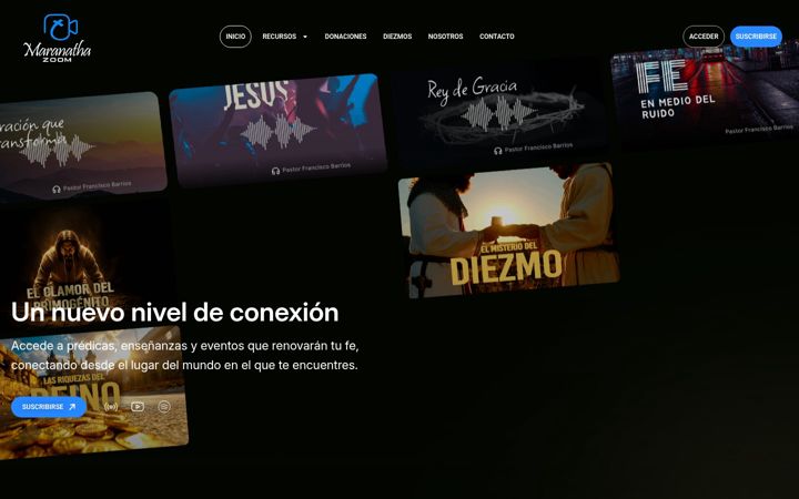 Screenshot of maranathazoom.com