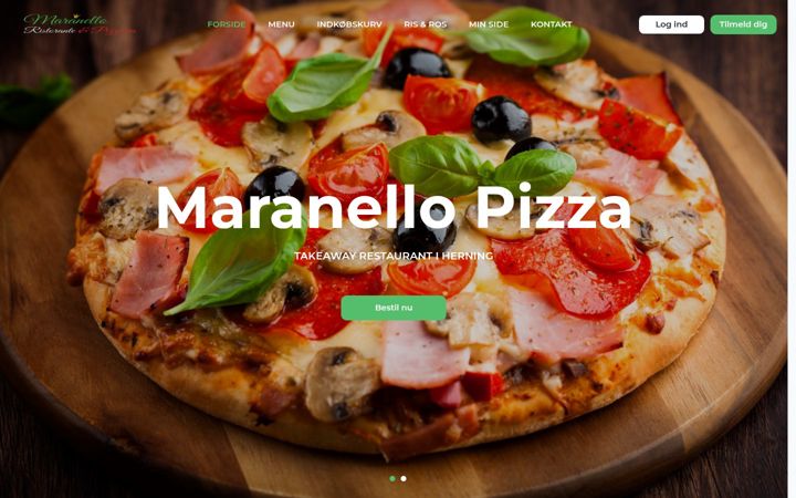 Screenshot of maranellopizza.dk