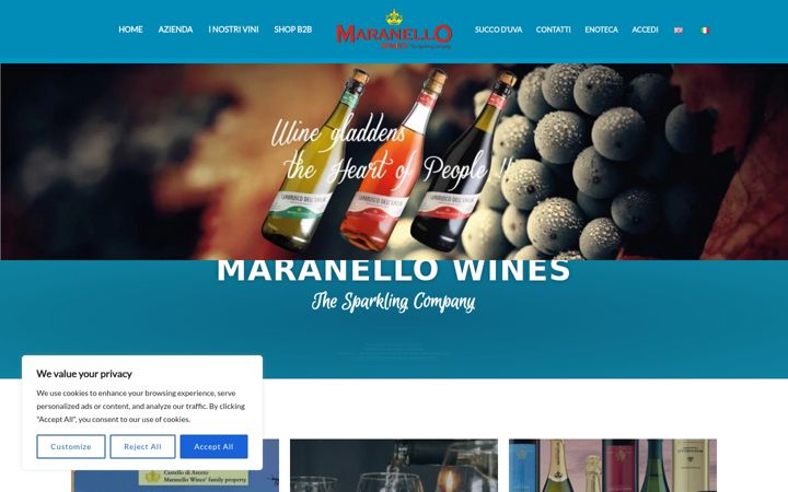 Screenshot of maranellowines.it
