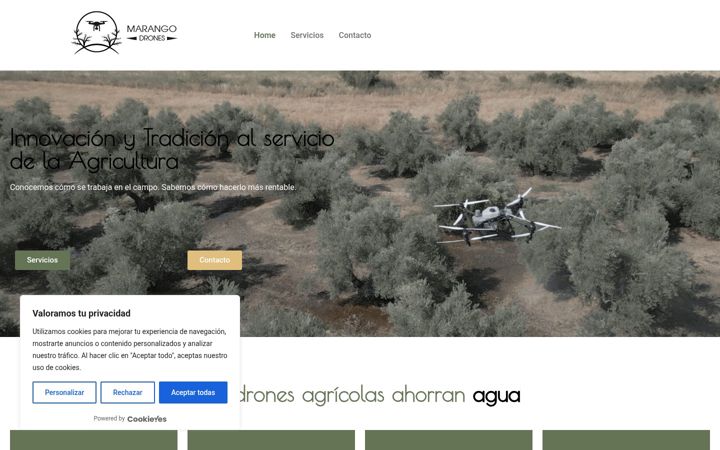 Screenshot of marangodrones.com
