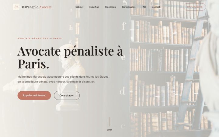 Screenshot of marangolo-avocats.com