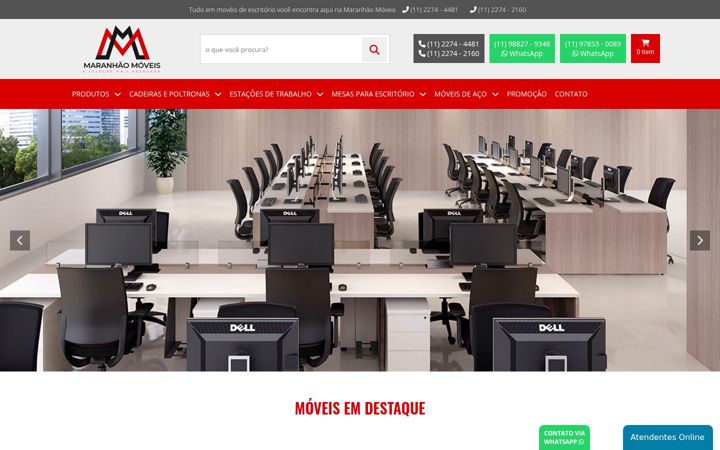 Screenshot of maranhaomoveis.com.br