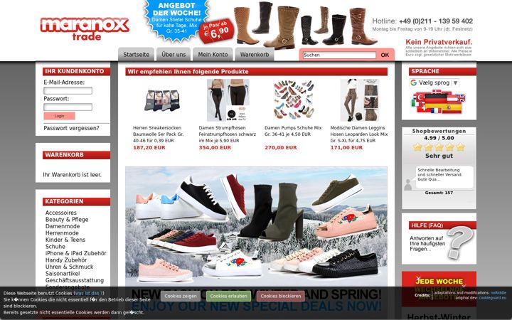 Screenshot of maranox.de