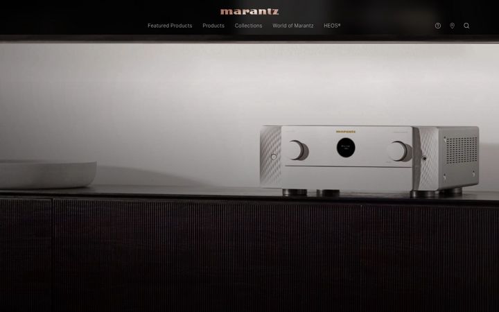 Екранна снимка на marantz.com