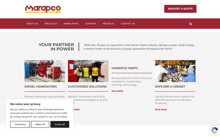 Screenshot of marapco.com