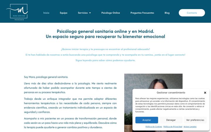 Screenshot of marasanchezpsicologia.com