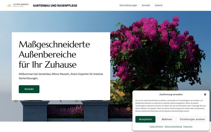 Screenshot of marashigartenbau.de