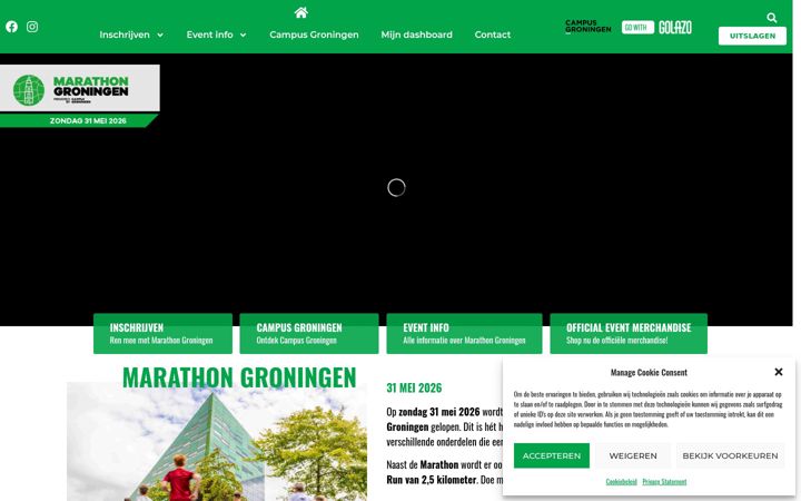Screenshot of marathongroningen.nl
