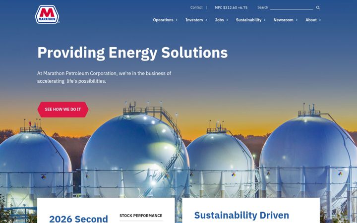 Screenshot of marathonpetroleum.com