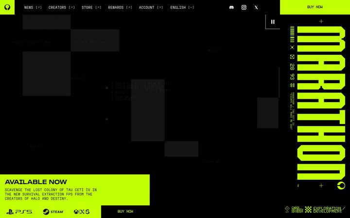 Screenshot of marathonthegame.com