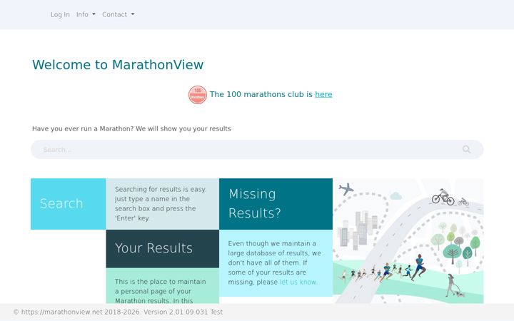 Screenshot of marathonview.net