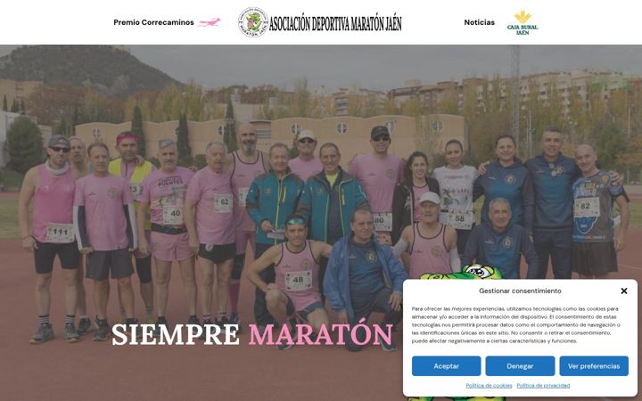 Screenshot of maratonjaen.com