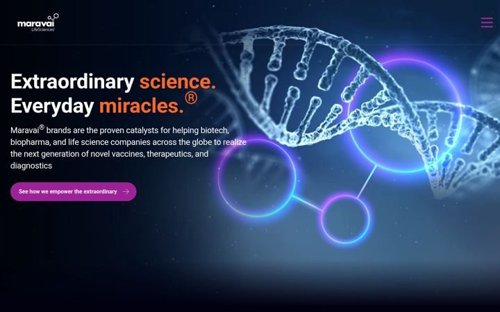 Screenshot of maravai.com