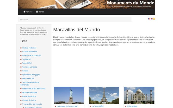 Screenshot of maravillas-del-mundo.com