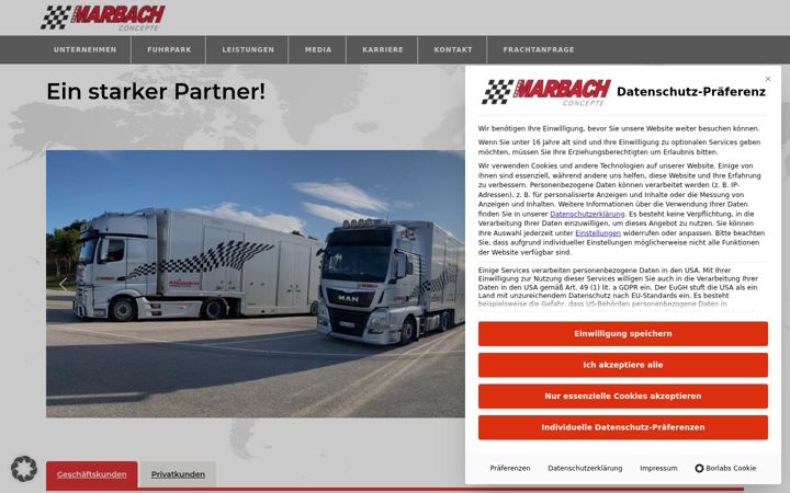 Screenshot of marbach-concepte.de