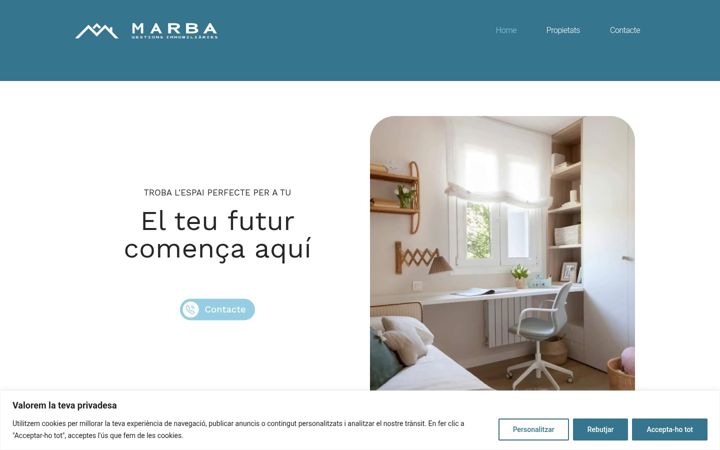 Screenshot of marbaimmobiliaria.com
