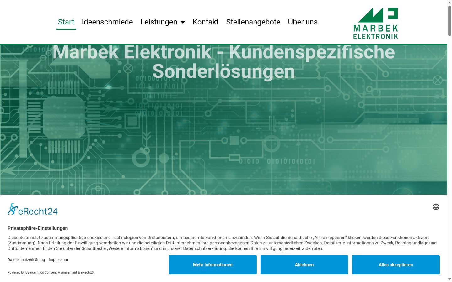 Screenshot del banner di consenso mostrato prima di qualsiasi interazione