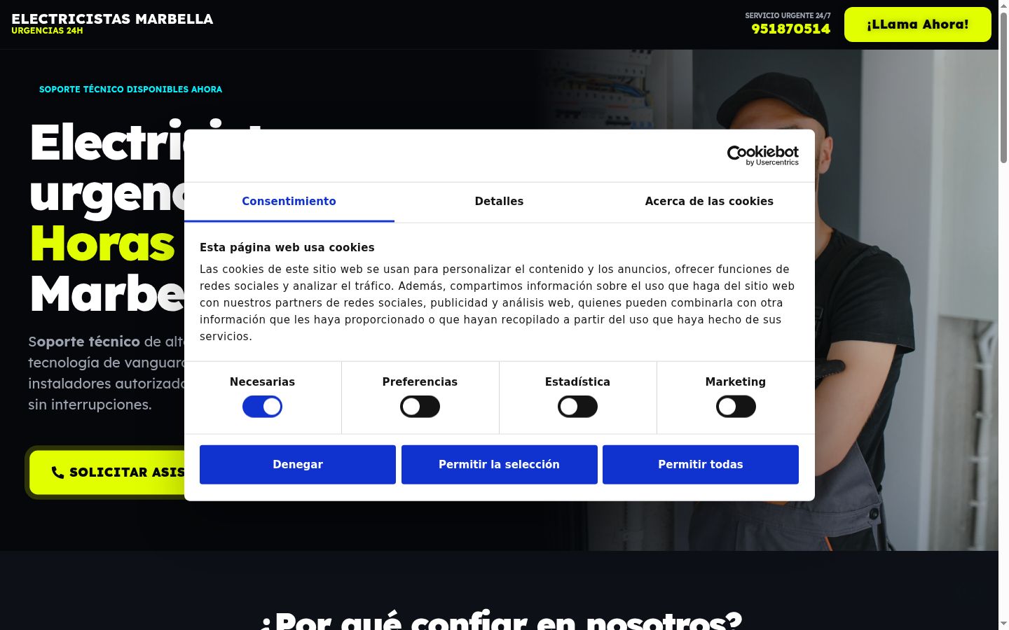 Screenshot tal-banner tal-kunsens muri qabel kwalunkwe interazzjoni