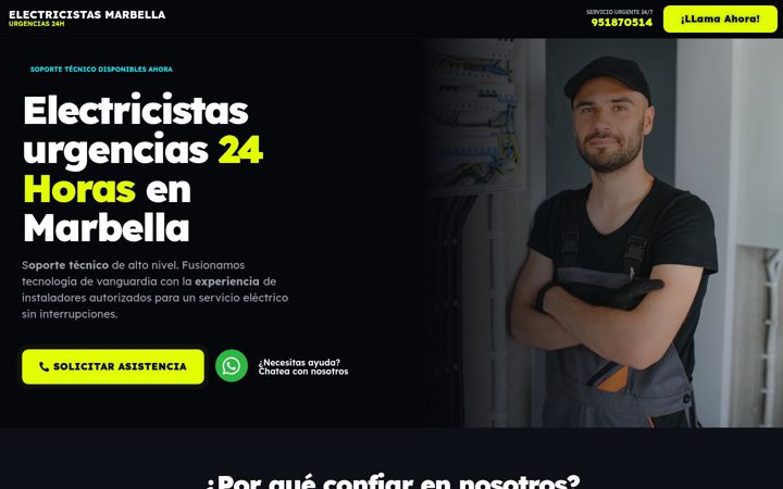 Screenshot of marbellaelectricista.es