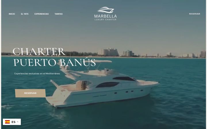 Screenshot of marbellaluxurycharter.com