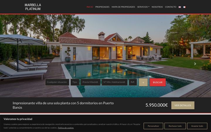 Screenshot of marbellaplatinum.com