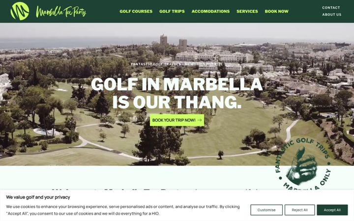 Screenshot of marbellateeparty.com
