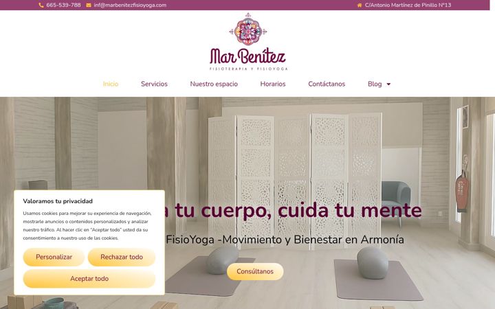 Screenshot of marbenitezfisioyoga.com