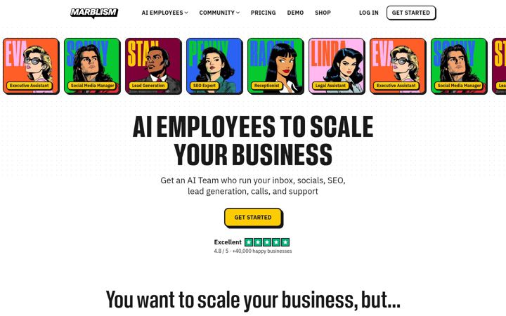 Screenshot of marblism.com