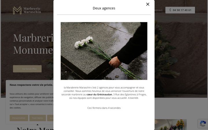 Screenshot of marbrerie-maraschin.fr