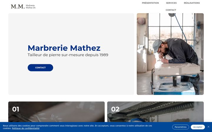 Screenshot of marbrerie-mathez.ch