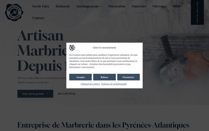 Screenshot of marbrerie-moncayola.com