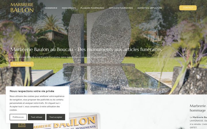 Screenshot of marbreriebaulon.fr